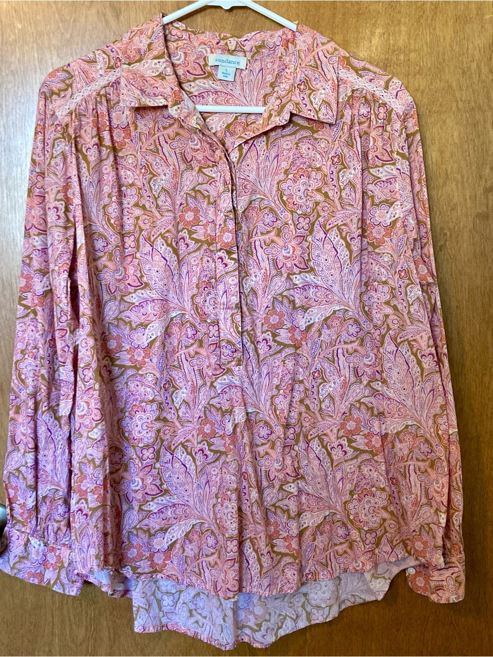 Sundance size large floral popover top